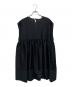 Cen.（セン）の古着「ギャザー レースチュニックブラウス」｜ブラック