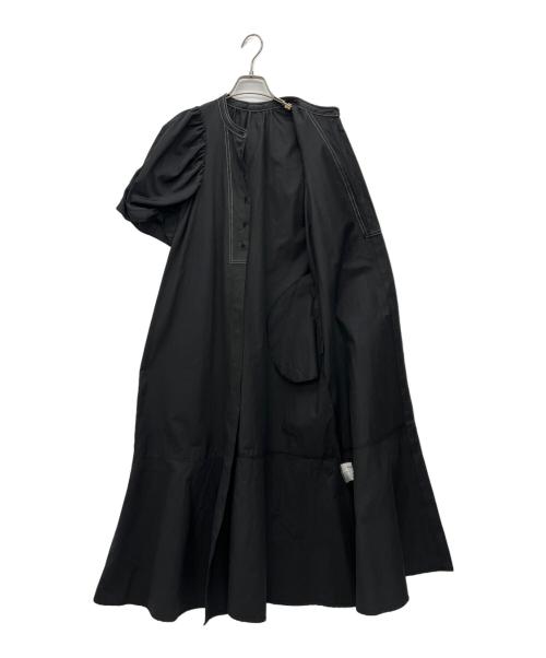 machatt（マチャット）machatt (マチャット) バイカラーステッチロングドレス ブラック サイズ:不明の古着・服飾アイテム