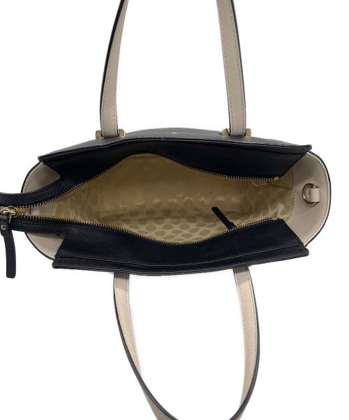 Kate Spade（ケイトスペード）Kate Spade (ケイトスペード) 2WAYショルダーバッグ ベージュ×ブラックの古着・服飾アイテム