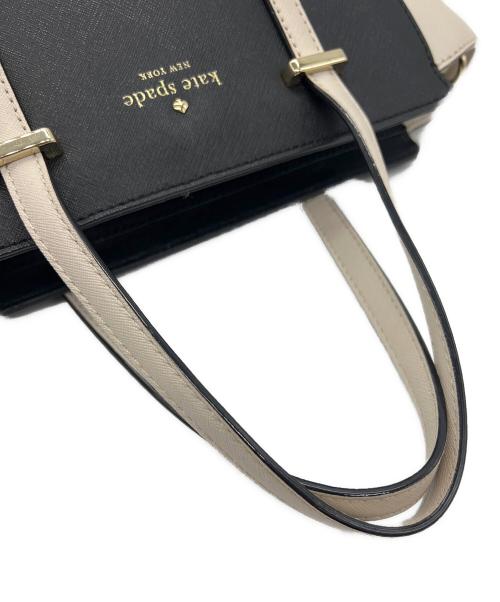 Kate Spade（ケイトスペード）Kate Spade (ケイトスペード) 2WAYショルダーバッグ ベージュ×ブラックの古着・服飾アイテム