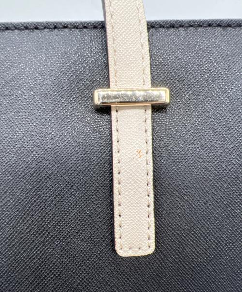 Kate Spade（ケイトスペード）Kate Spade (ケイトスペード) 2WAYショルダーバッグ ベージュ×ブラックの古着・服飾アイテム