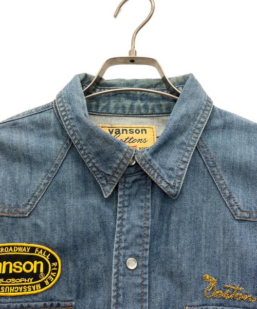 VANSON（バンソン）VANSON (バンソン) デニムシャツ ブルー サイズ:XLの古着・服飾アイテム