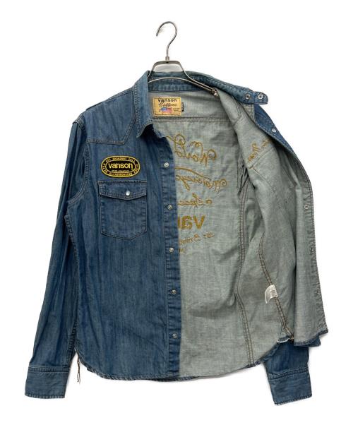 VANSON（バンソン）VANSON (バンソン) デニムシャツ ブルー サイズ:XLの古着・服飾アイテム