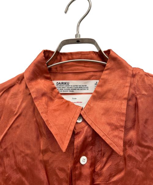 DAIRIKU（ダイリク）DAIRIKU (ダイリク) サテンシャツ オレンジ サイズ:Mの古着・服飾アイテム