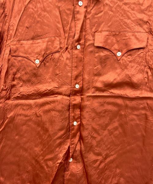 DAIRIKU（ダイリク）DAIRIKU (ダイリク) サテンシャツ オレンジ サイズ:Mの古着・服飾アイテム