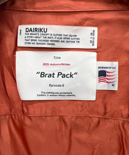 DAIRIKU（ダイリク）DAIRIKU (ダイリク) サテンシャツ オレンジ サイズ:Mの古着・服飾アイテム