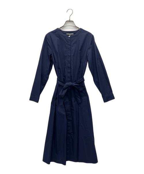 LAURA ASHLEY（ローラ アシュレイ）LAURA ASHLEY (ローラ アシュレイ) 長袖ワンピース ネイビー サイズ:38 未使用品の古着・服飾アイテム