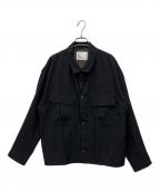 MONKEY TIMEモンキータイム）の古着「PE TRO CROPPED FATIGUE クロップドシャツ」｜ブラック