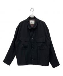 MONKEY TIME（モンキータイム）の古着「PE TRO CROPPED FATIGUE クロップドシャツ」｜ブラック
