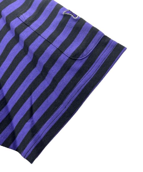 Needles（ニードルズ）Needles (ニードルズ) Crew Neck Tee パープル×ブラック サイズ:Mの古着・服飾アイテム