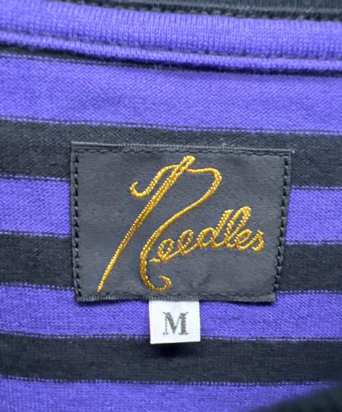 Needles（ニードルズ）Needles (ニードルズ) Crew Neck Tee パープル×ブラック サイズ:Mの古着・服飾アイテム