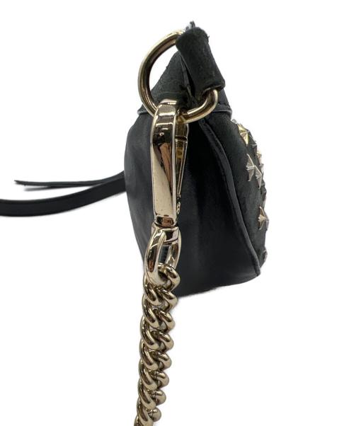 JIMMY CHOO（ジミーチュウ）JIMMY CHOO (ジミーチュウ) スタースタッズショルダーバッグ ブラックの古着・服飾アイテム