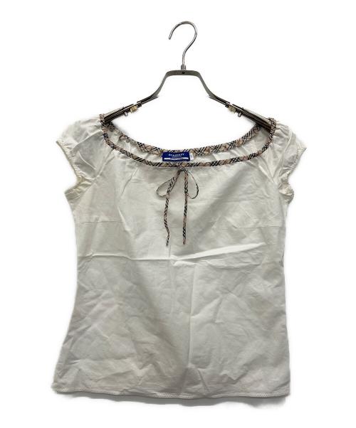 BURBERRY BLUE LABEL（バーバリー ブルー レーベル）BURBERRY BLUE LABEL (バーバリー ブルー レーベル) ノースリーブブラウス ホワイト サイズ:38の古着・服飾アイテム