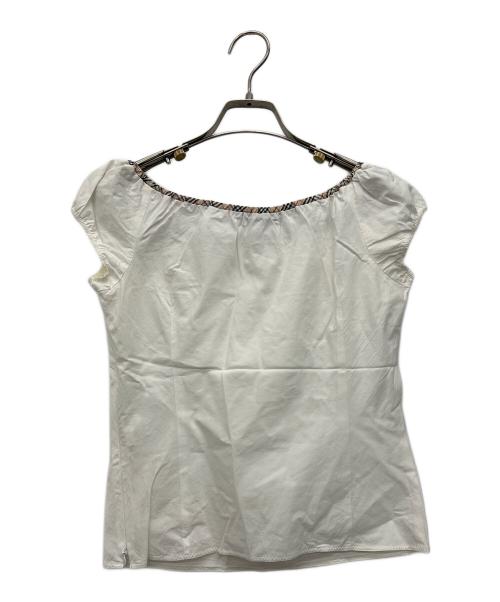 BURBERRY BLUE LABEL（バーバリー ブルー レーベル）BURBERRY BLUE LABEL (バーバリー ブルー レーベル) ノースリーブブラウス ホワイト サイズ:38の古着・服飾アイテム