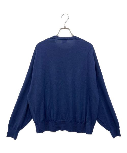 URBAN RESEARCH DOORS（アーバンリサーチドアーズ）URBAN RESEARCH DOORS (アーバンリサーチドアーズ) 薄手ニット ネイビー サイズ:Mの古着・服飾アイテム