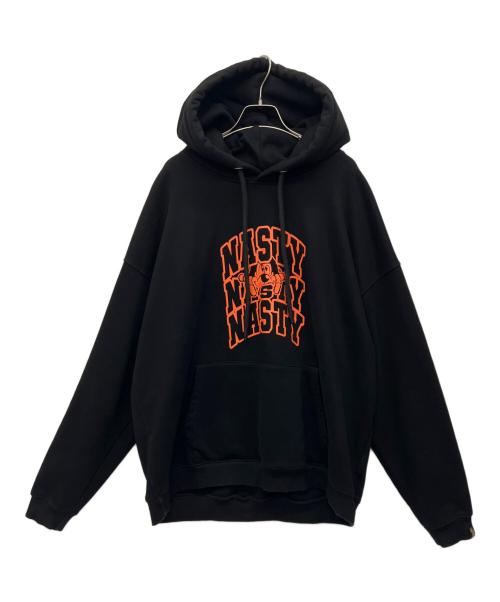 nastydog（ナスティードッグ）nastydog (ナスティードッグ) プルオーバーパーカー ブラック×オレンジ サイズ:XLの古着・服飾アイテム