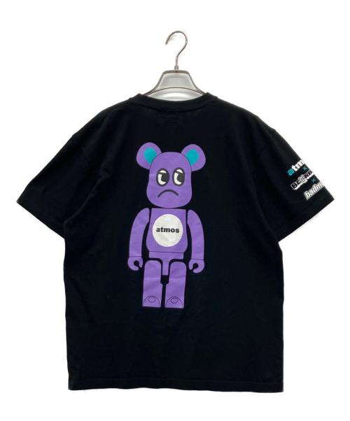 ATMOS（アトモス）ATMOS (アトモス) badmood (バッドムード) BE@RBRICK (ベアブリック) 半袖カットソー ブラック サイズ:Lの古着・服飾アイテム