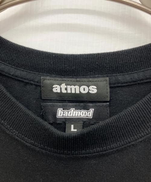 ATMOS（アトモス）ATMOS (アトモス) badmood (バッドムード) BE@RBRICK (ベアブリック) 半袖カットソー ブラック サイズ:Lの古着・服飾アイテム