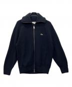 LACOSTEラコステ）の古着「ローゲージハイネックジップセーター」｜ネイビー