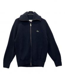 LACOSTE（ラコステ）の古着「ローゲージハイネックジップセーター」｜ネイビー