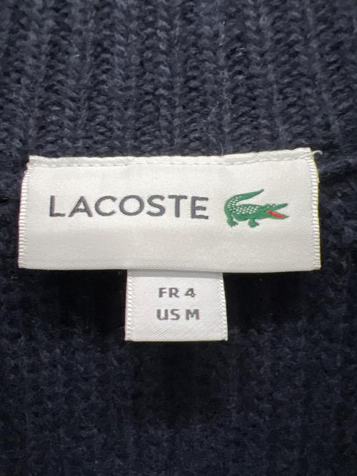 LACOSTE（ラコステ）LACOSTE (ラコステ) ローゲージハイネックジップセーター ネイビー サイズ:Mの古着・服飾アイテム