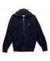 LACOSTE（ラコステ）の古着「ローゲージハイネックジップセーター」｜ネイビー
