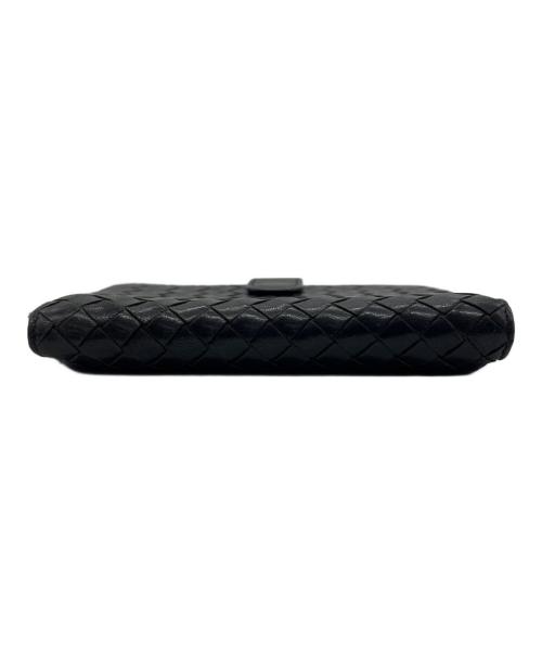 BOTTEGA VENETA（ボッテガベネタ）BOTTEGA VENETA (ボッテガベネタ) 2つ折り財布 ブラックの古着・服飾アイテム