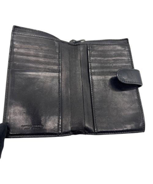 BOTTEGA VENETA（ボッテガベネタ）BOTTEGA VENETA (ボッテガベネタ) 2つ折り財布 ブラックの古着・服飾アイテム