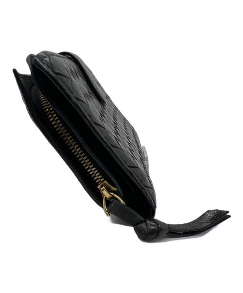 BOTTEGA VENETA（ボッテガベネタ）BOTTEGA VENETA (ボッテガベネタ) 2つ折り財布 ブラックの古着・服飾アイテム