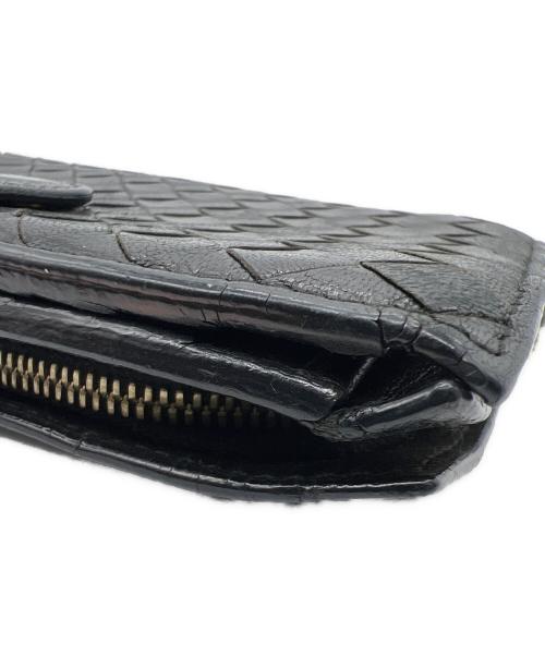 BOTTEGA VENETA（ボッテガベネタ）BOTTEGA VENETA (ボッテガベネタ) 2つ折り財布 ブラックの古着・服飾アイテム