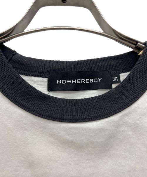 NOWHEREBOY（ノーウェアボーイ）NOWHEREBOY (ノーウェアボーイ) リンガーTシャツ ホワイト×ブラック サイズ:Mの古着・服飾アイテム