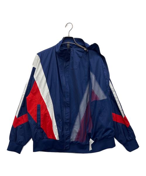 adidas（アディダス）adidas (アディダス) ナイロンジャケット ブルー×ホワイト サイズ:Lの古着・服飾アイテム