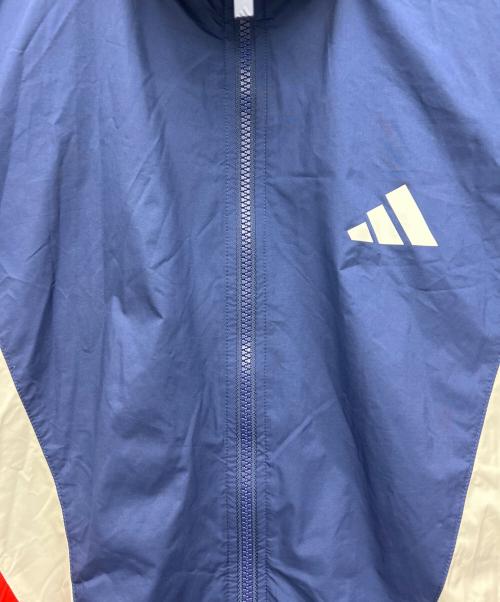 adidas（アディダス）adidas (アディダス) ナイロンジャケット ブルー×ホワイト サイズ:Lの古着・服飾アイテム
