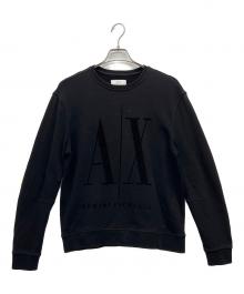 ARMANI EXCHANGE（アルマーニ エクスチェンジ）の古着「ロゴスウェット」｜ブラック