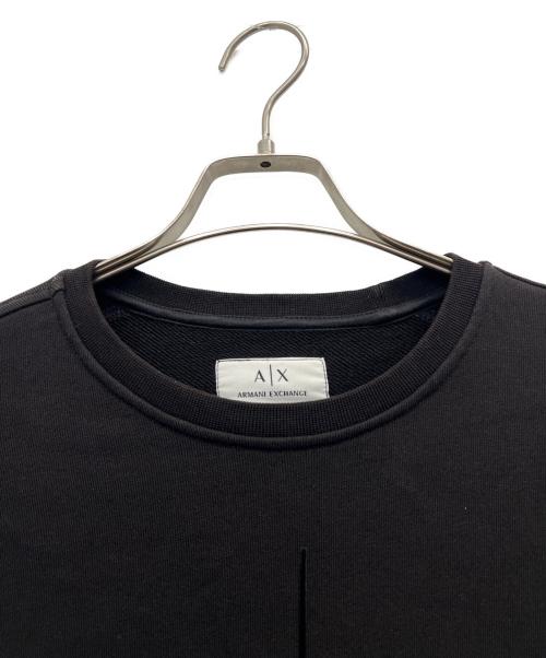 ARMANI EXCHANGE（アルマーニ エクスチェンジ）ARMANI EXCHANGE (アルマーニ エクスチェンジ) ロゴスウェット ブラック サイズ:XSの古着・服飾アイテム