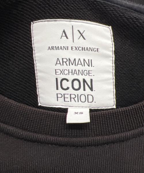 ARMANI EXCHANGE（アルマーニ エクスチェンジ）ARMANI EXCHANGE (アルマーニ エクスチェンジ) ロゴスウェット ブラック サイズ:XSの古着・服飾アイテム
