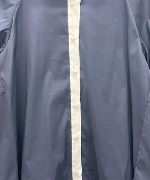 Sono（ソーノ）Sono (ソーノ) 半袖ブラウス ネイビー×ホワイト サイズ:FREEの古着・服飾アイテム