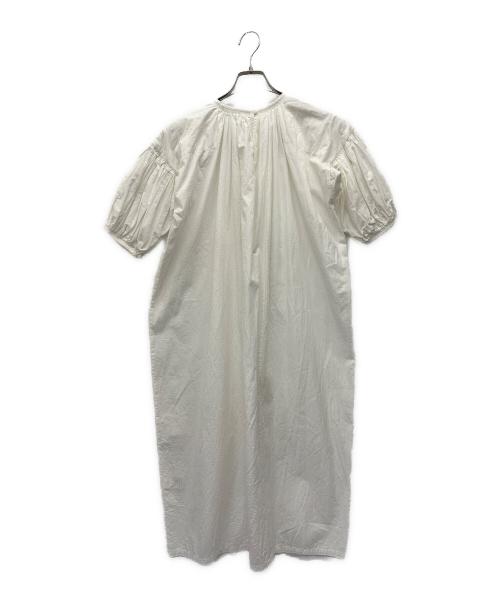 CLANE（クラネ）CLANE (クラネ) ボリュームパフスモックワンピース ホワイト サイズ:１の古着・服飾アイテム