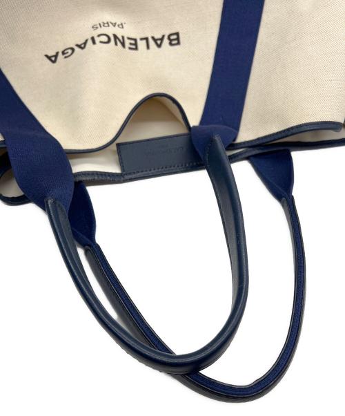 BALENCIAGA（バレンシアガ）BALENCIAGA (バレンシアガ) トートバッグ アイボリー×ネイビーの古着・服飾アイテム