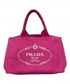 PRADAプラダ）の古着「カナパキャンバストートバッグ」｜ショッキングピンク