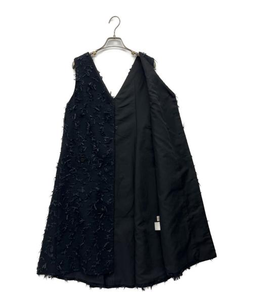 GRACE CLASS（グレースクラス）GRACE CLASS (グレースクラス) リボンヤーンジレドレス ブラック サイズ:38の古着・服飾アイテム