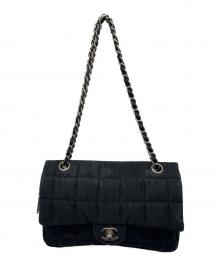 CHANEL（シャネル）の古着「チョコバーナイロンチェーンショルダーバッグ」｜ブラック
