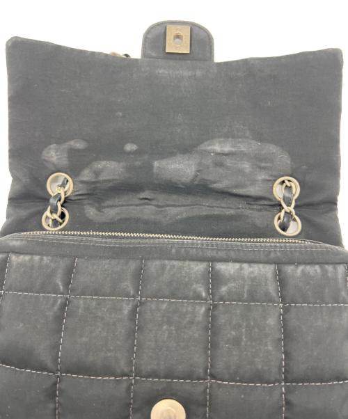 CHANEL（シャネル）CHANEL (シャネル) チョコバーナイロンチェーンショルダーバッグ ブラックの古着・服飾アイテム