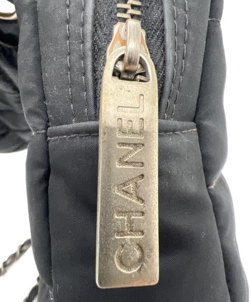 CHANEL（シャネル）CHANEL (シャネル) チョコバーナイロンチェーンショルダーバッグ ブラックの古着・服飾アイテム