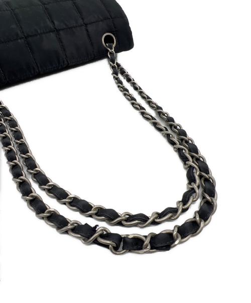 CHANEL（シャネル）CHANEL (シャネル) チョコバーナイロンチェーンショルダーバッグ ブラックの古着・服飾アイテム