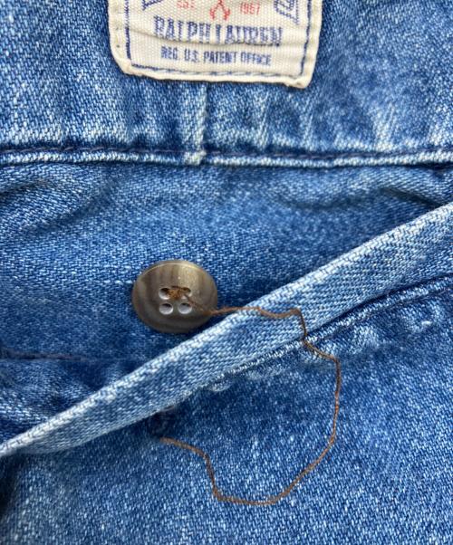 POLO RALPH LAUREN（ポロ・ラルフローレン）POLO RALPH LAUREN (ポロ・ラルフローレン) ツータックデニムハーフパンツ ブルー サイズ:38の古着・服飾アイテム