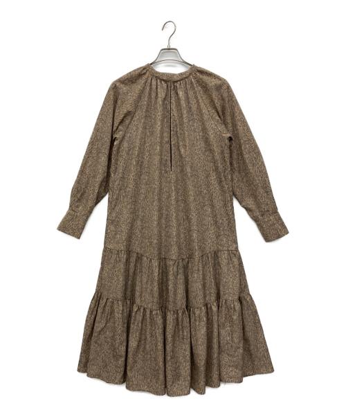 Omekashi（オメカシ）Omekashi (オメカシ) スキッパーティアードワンピース ブラウン サイズ:36の古着・服飾アイテム