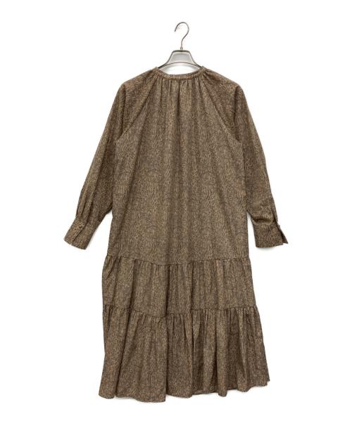 Omekashi（オメカシ）Omekashi (オメカシ) スキッパーティアードワンピース ブラウン サイズ:36の古着・服飾アイテム
