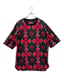 KRIS VAN ASSCHE（クリス ヴァン アッシュ）の古着「半袖カットソー」｜ブラック×レッド