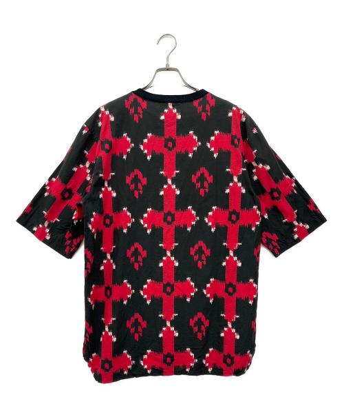 KRIS VAN ASSCHE（クリス ヴァン アッシュ）KRIS VAN ASSCHE (クリス ヴァン アッシュ) 半袖カットソー ブラック×レッド サイズ:46の古着・服飾アイテム